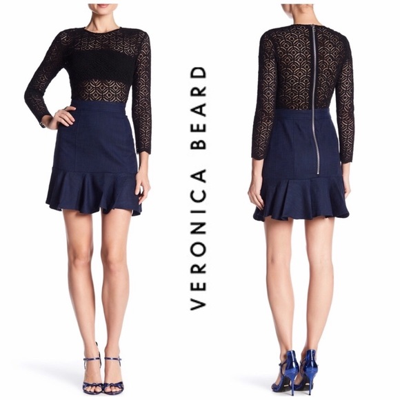 Veronica Beard Dresses & Skirts - NWT Veronica Beard Lace Gabardine Twofer Dress